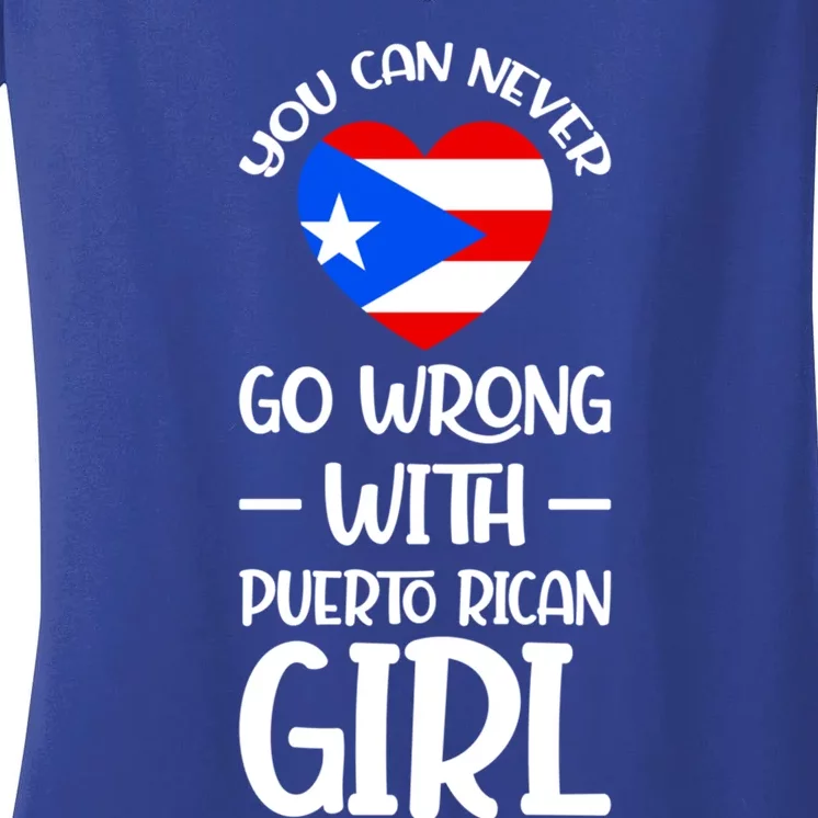 You Can Never Go Wrong With Puerto Rican Perto Rican Gi Gift Women's V-Neck T-Shirt