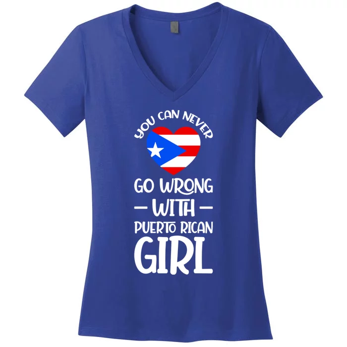 You Can Never Go Wrong With Puerto Rican Perto Rican Gi Gift Women's V-Neck T-Shirt