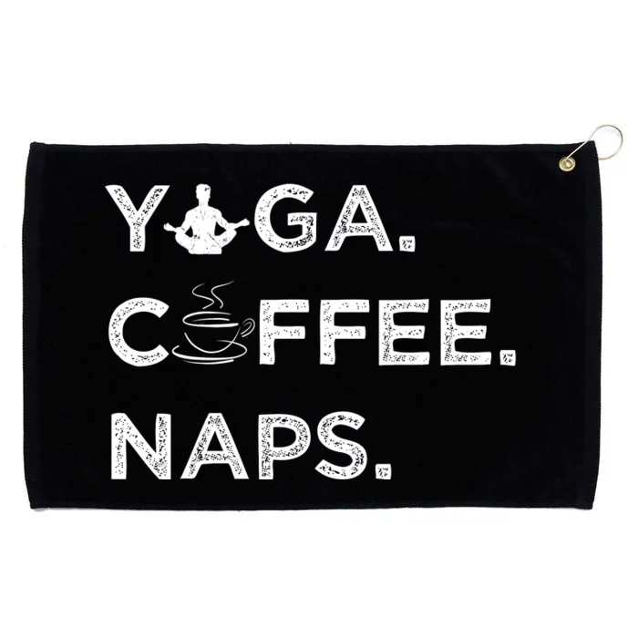 Yoga Coffee Naps Grommeted Golf Towel