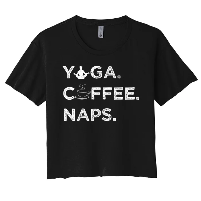 Yoga Coffee Naps Women's Crop Top Tee