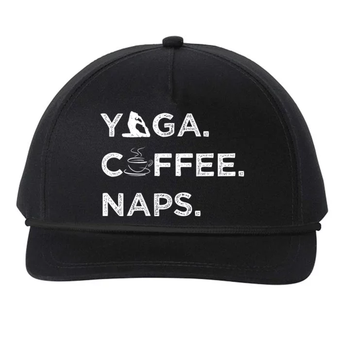 Yoga Coffee Naps Snapback Five-Panel Rope Hat