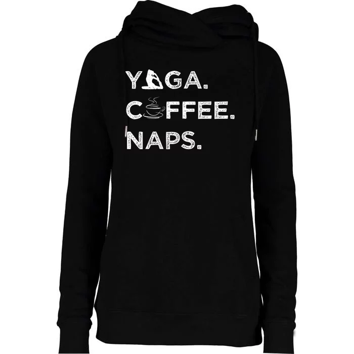 Yoga Coffee Naps Womens Funnel Neck Pullover Hood