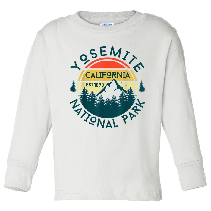 Yosemite California Nature Hiking Outdoors Travel Toddler Long Sleeve Shirt