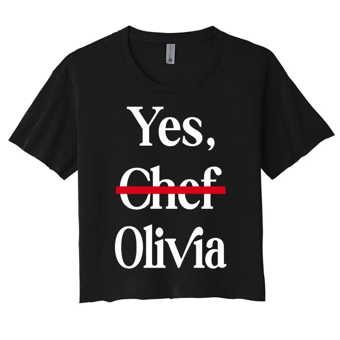 Yes Chef Olivia Women's Crop Top Tee