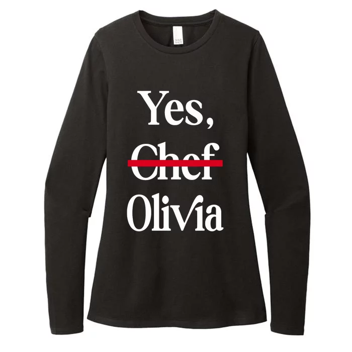 Yes Chef Olivia Womens CVC Long Sleeve Shirt