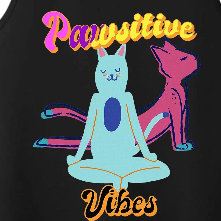 Yoga Cats Pawsitive Vibes Performance Tank