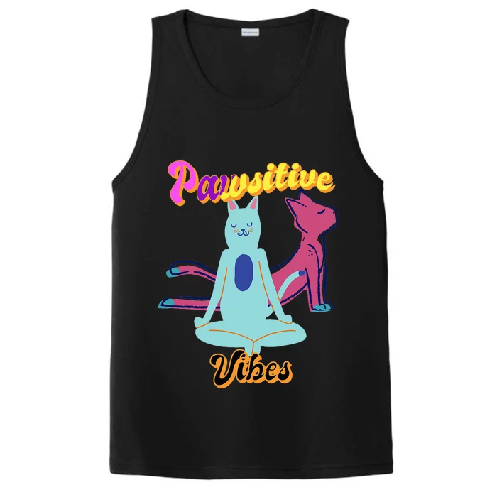 Yoga Cats Pawsitive Vibes Performance Tank