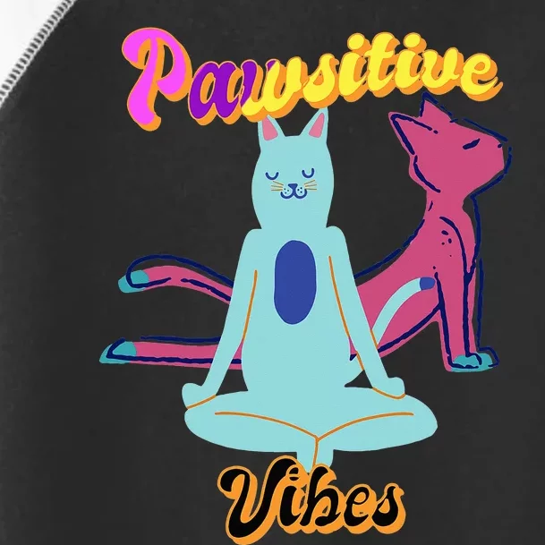 Yoga Cats Pawsitive Vibes Toddler Fine Jersey T-Shirt