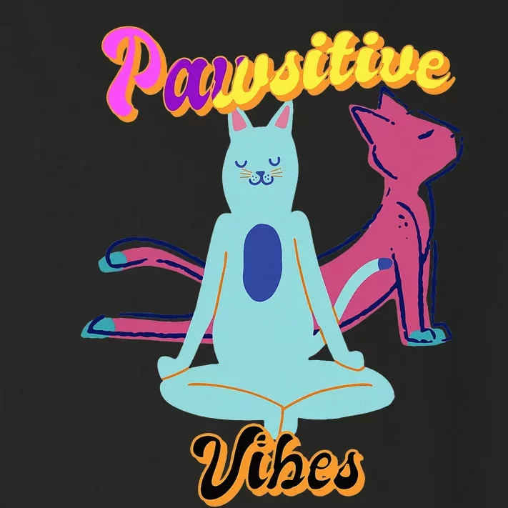 Yoga Cats Pawsitive Vibes Toddler Long Sleeve Shirt