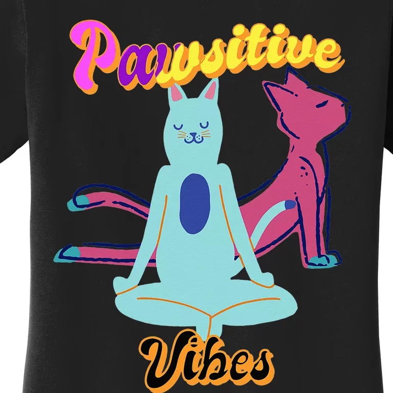 Yoga Cats Pawsitive Vibes Women's T-Shirt