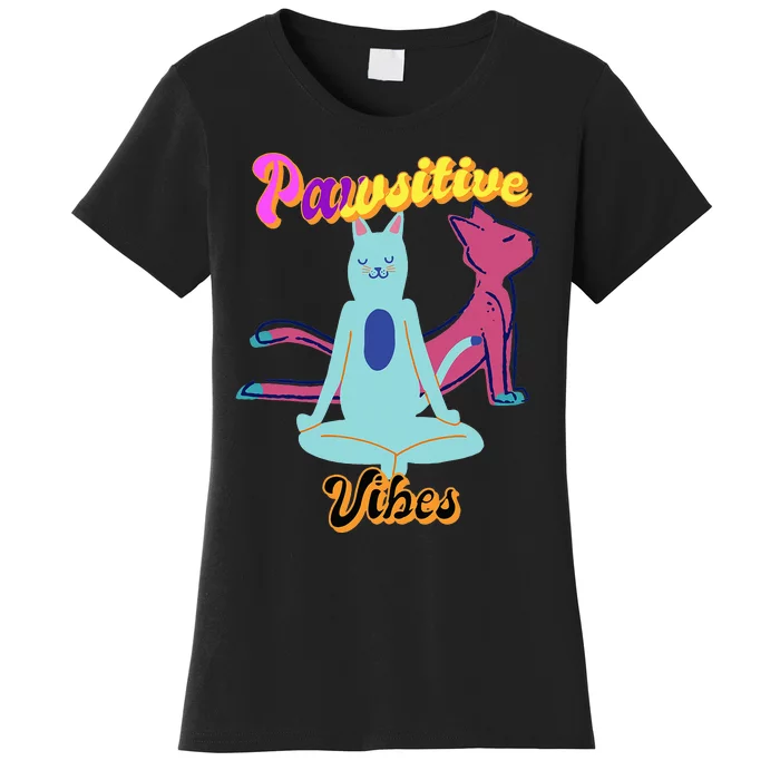 Yoga Cats Pawsitive Vibes Women's T-Shirt