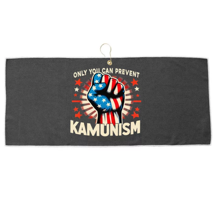 You Can Prevent Communism Fight Socialism Gift Large Microfiber Waffle Golf Towel