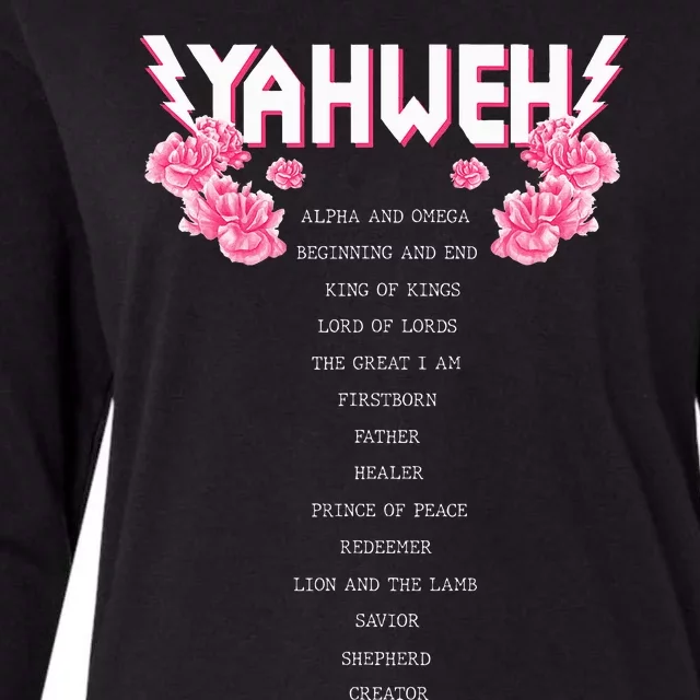 Yahweh Christian Religious YHWH Womens Cotton Relaxed Long Sleeve T-Shirt