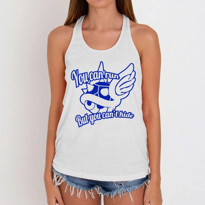 You Can Run But You Cant Hide Women's Knotted Racerback Tank