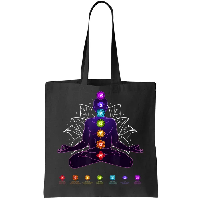 Yoga Chakra Spiritual Body System Meditation Tote Bag