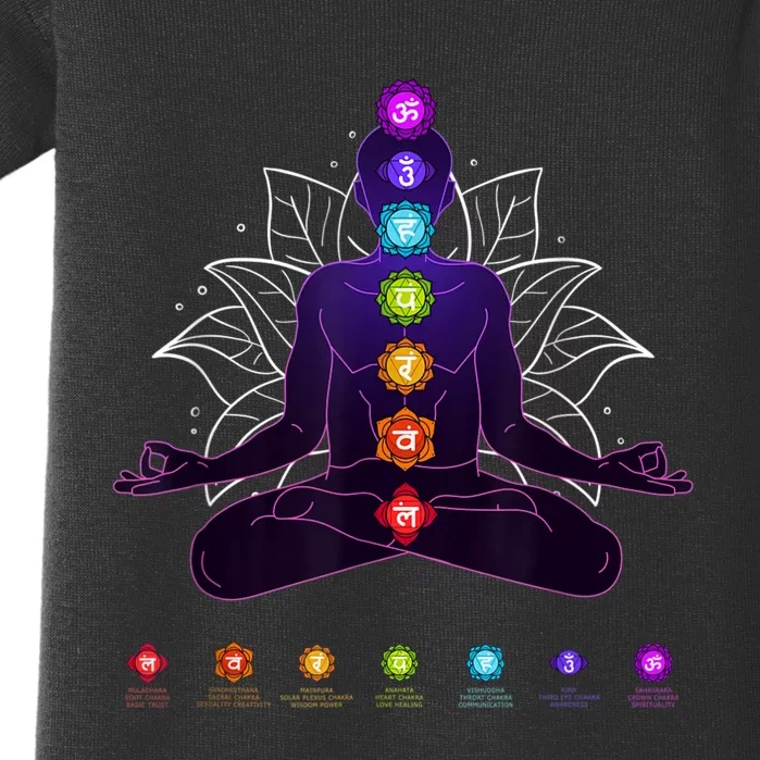 Yoga Chakra Spiritual Body System Meditation Baby Bodysuit