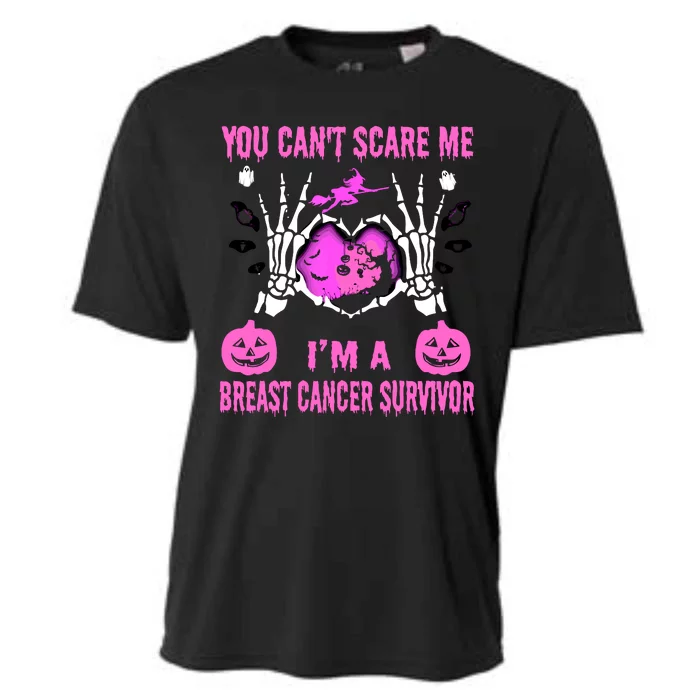 You Cant Scare Me Im A Breast Cancer Survivor Halloween Cooling Performance Crew T-Shirt