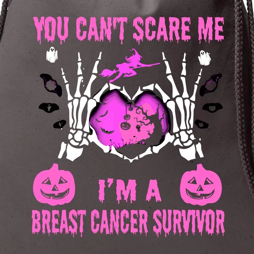 You Cant Scare Me Im A Breast Cancer Survivor Halloween Drawstring Bag