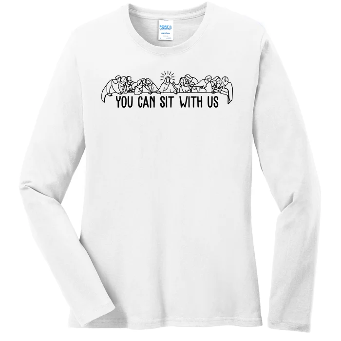 You Can Sit With Us Twelve Apostles Christianity Ladies Long Sleeve Shirt