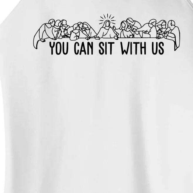 You Can Sit With Us Twelve Apostles Christianity Women’s Perfect Tri Rocker Tank