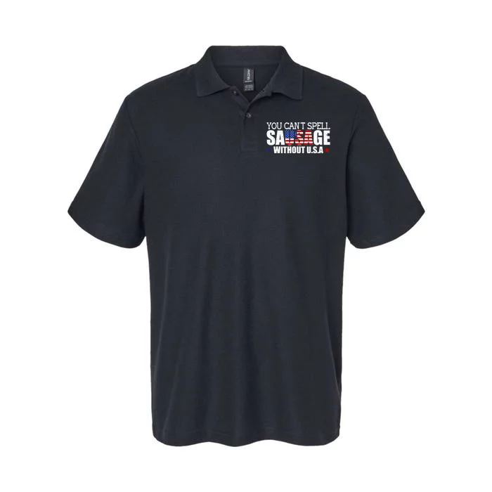 YOU CAN'T SPELL SAUSAGE WITHOUT USA DESIGN FOR AMERICANS Softstyle Adult Sport Polo