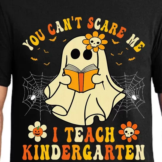 You CanT Scare Me I Teach Kindergarten Halloween Teacher Pajama Set