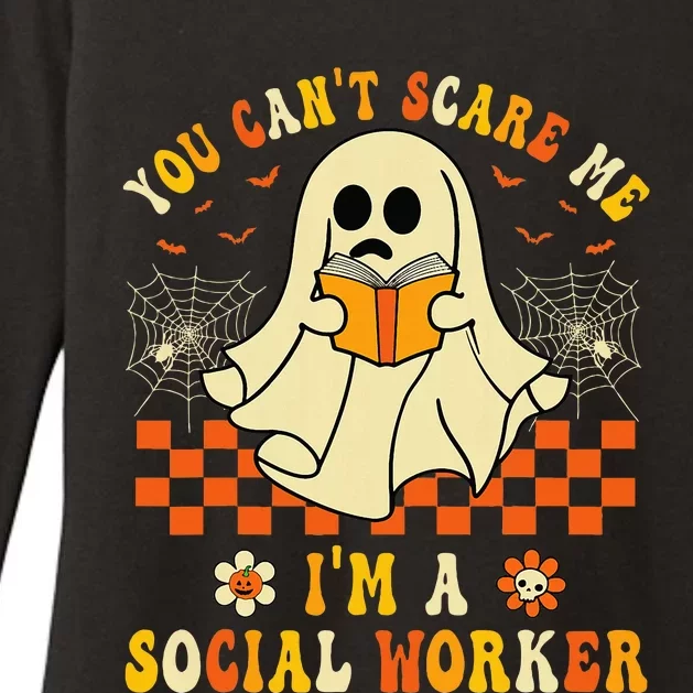 You CanT Scare Me IM A School Social Worker Halloween Womens CVC Long Sleeve Shirt