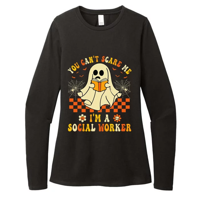 You CanT Scare Me IM A School Social Worker Halloween Womens CVC Long Sleeve Shirt