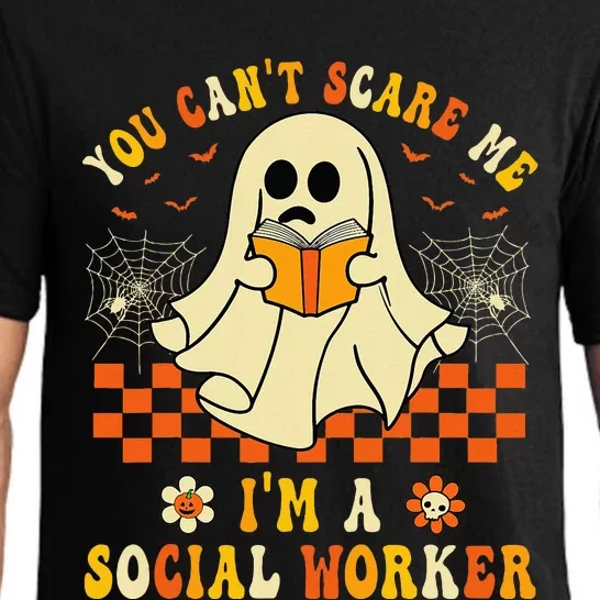 You CanT Scare Me IM A School Social Worker Halloween Pajama Set