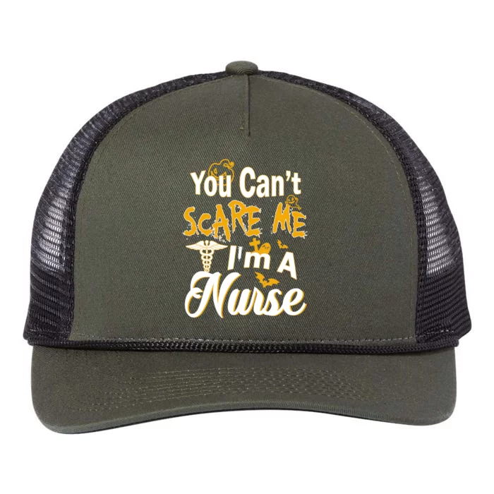 You Cant Scare Me Im A Nurse Funny Halloween Witch Gift Retro Rope Trucker Hat Cap