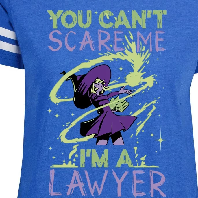 You CanT Scare Me IM A Lawyer Witch Casting Puns Cool Gift Enza Ladies Jersey Football T-Shirt