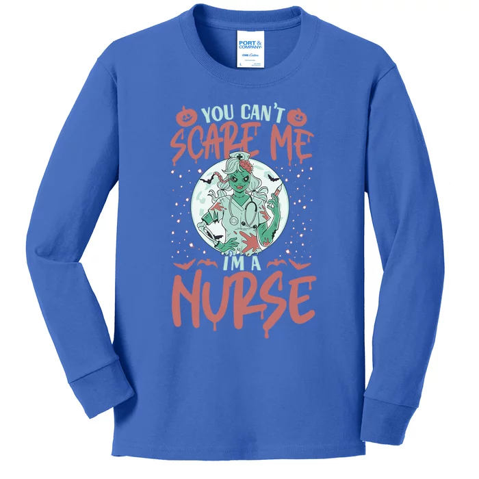 You CanT Scare Me IM A Nurse Christmas Thanksgiving Dinner Gift Kids Long Sleeve Shirt