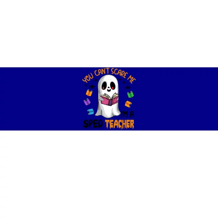 You Cant Scare Me Im A Sped Teacher Ghost Reading Books Gift Bumper Sticker