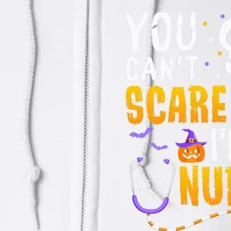 You Cant Scare Me Im a Nurse Halloween RN Witch Boo Funny Full Zip Hoodie