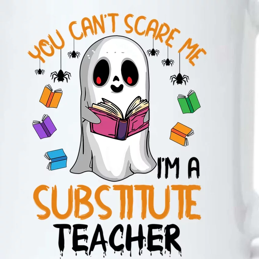 You Cant Scare Me Im A Substitute Teacher Ghost Reading Book Gift Black Color Changing Mug