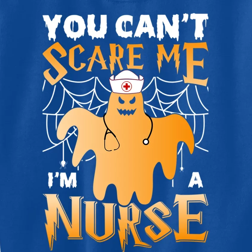 You CanT Scare Me IM A Nurse Funny Halloween Costume Gift Kids Sweatshirt