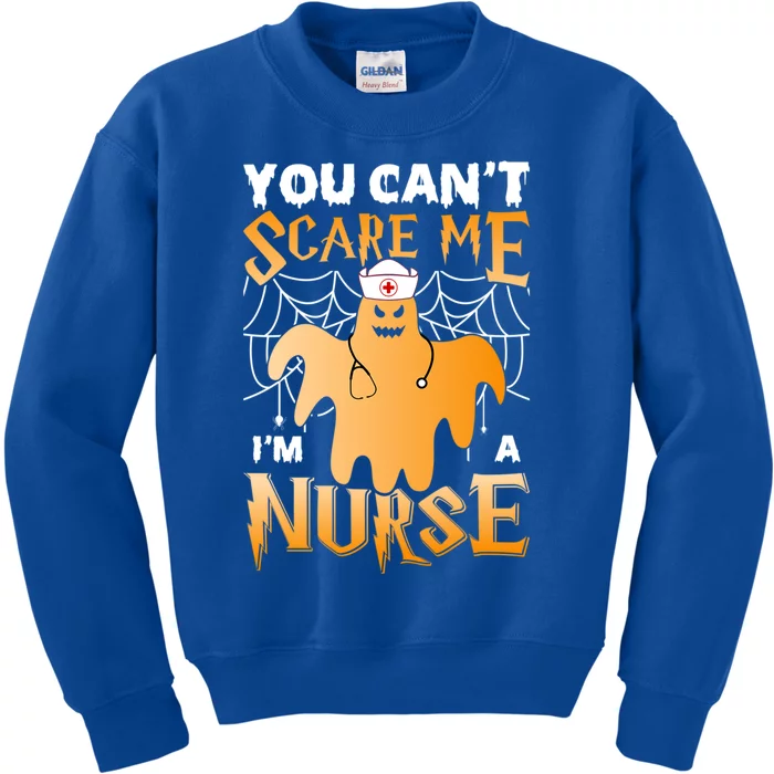 You CanT Scare Me IM A Nurse Funny Halloween Costume Gift Kids Sweatshirt