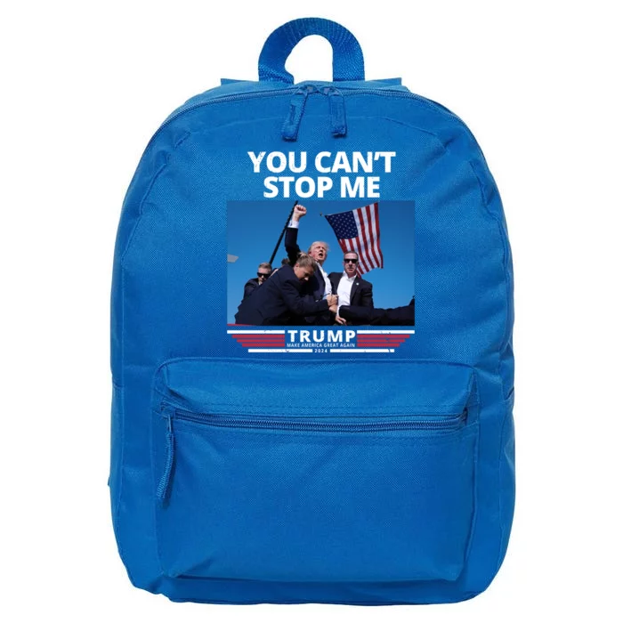 You Cant Stop Me Make America Great Again Trump 2024 16 in Basic Backpack