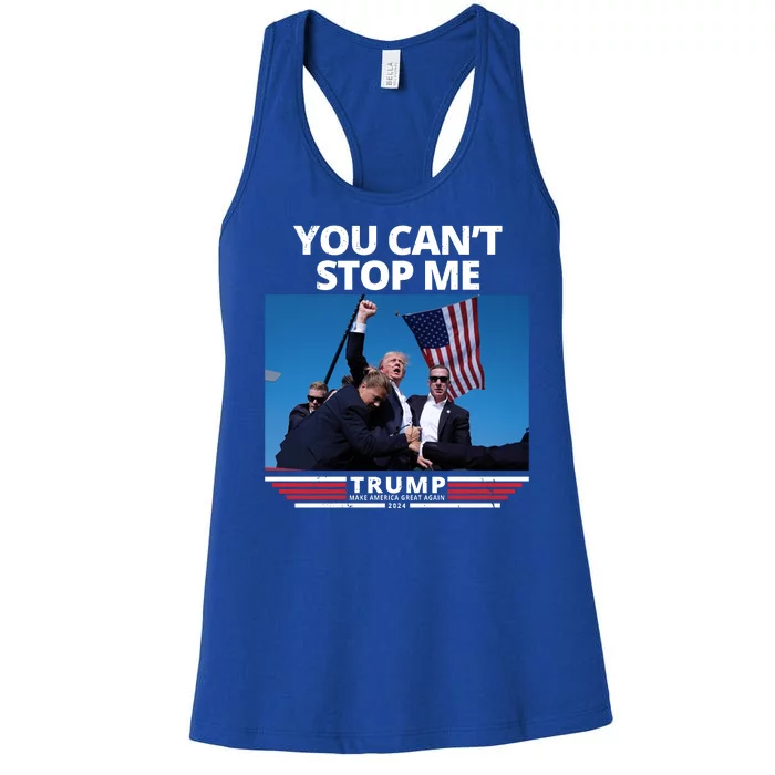 You Cant Stop Me Make America Great Again Trump 2024 Women's Racerback Tank