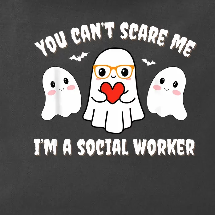 You Can’T Scare Me I’M A Social Worker Halloween Ghost Funny Zip Tote Bag