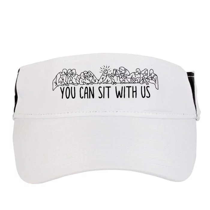 You Can Sit With U.S Jesus And Twelve Apostles Adult Drive Performance Visor