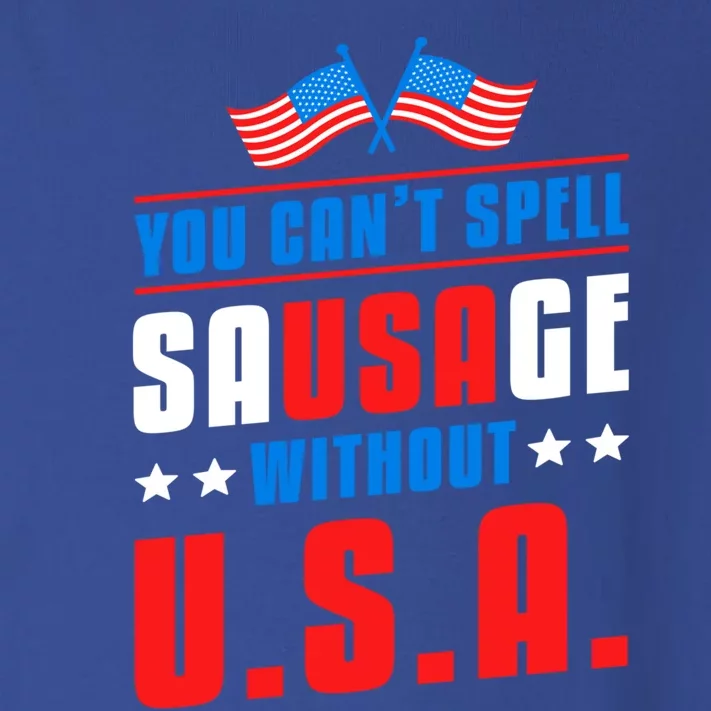 You Cant Spell Sausage Without Usa American Flag Great Gift Toddler Long Sleeve Shirt