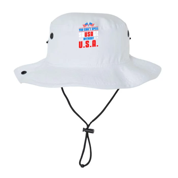 You Cant Spell Sausage Without Usa American Flag Great Gift Legacy Cool Fit Booney Bucket Hat