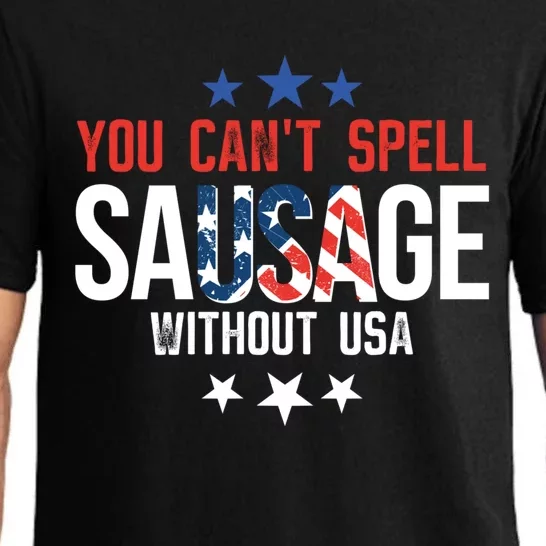 You Cant Spell Sausage Without Usa Funny Gift Pajama Set