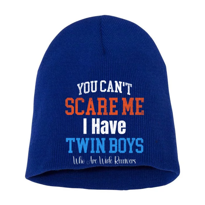 You CanT Scare Me I Have Twin Mom Dad Football Design Gift Short Acrylic Beanie