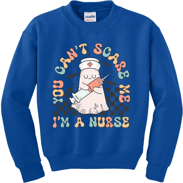 You Cant Scare Me Im A Nurse Cute Funny Halloween Gift Kids Sweatshirt