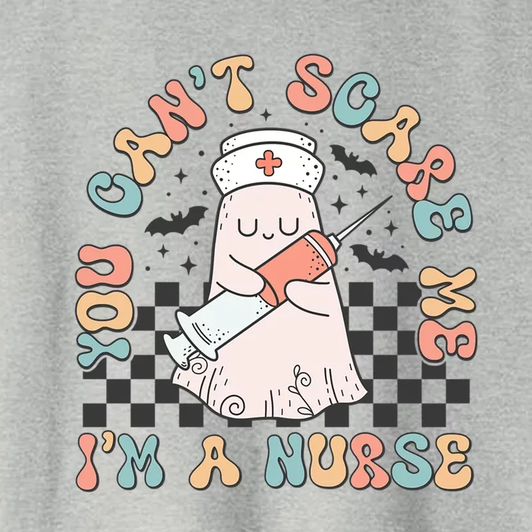 You Cant Scare Me Im A Nurse Cute Funny Halloween Gift Women's Crop Top Tee