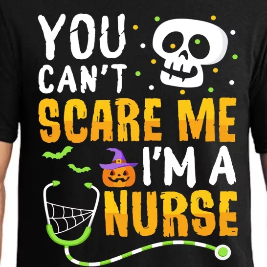 You Cant Scare Me Im A Nurse Halloween Rn Witch Boo Funny Gift Pajama Set