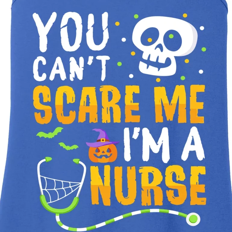 You Cant Scare Me Im A Nurse Halloween Rn Witch Boo Funny Gift Ladies Essential Tank