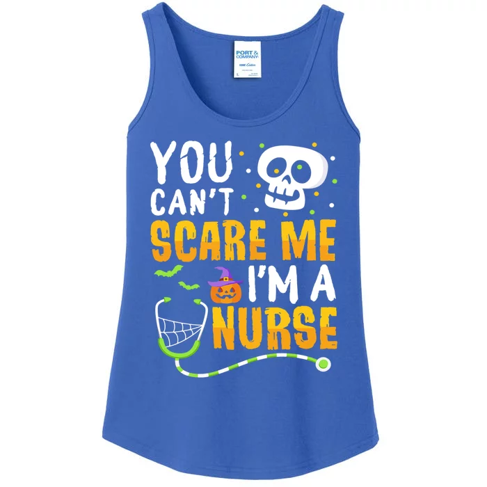 You Cant Scare Me Im A Nurse Halloween Rn Witch Boo Funny Gift Ladies Essential Tank